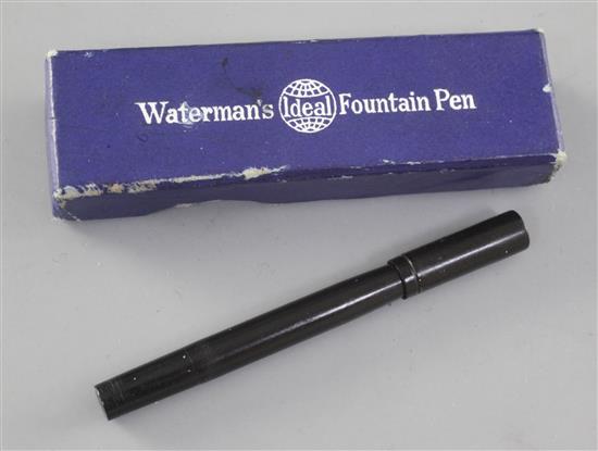 A Watermans Worlds Smallest safety pen, 5.1CM. Box 5.7cm.